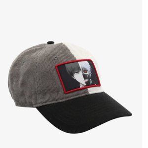 Tokyo Ghoul Ken Kaneki Split Face Corduroy Dad Cap NWT